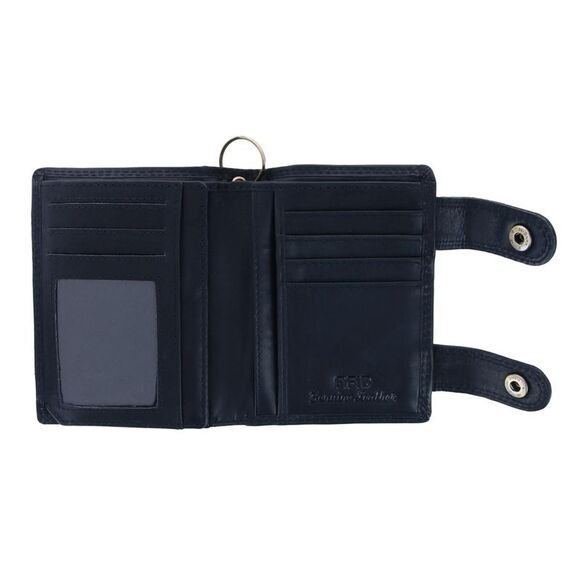 CTM Men's Leather Deer Zip Around RFID Chain Wallet - Picture 3 of 5
